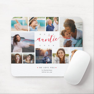 Best AUNTEver Script Mother's Day 10 Photo Collage Mouse Pad
