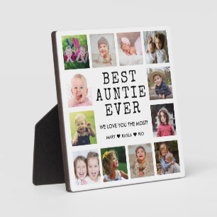 Best Auntie Ever 12 Photo Collage Display Plaque
