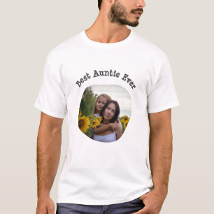 Best Auntie Ever BAE upload your square photo T-Shirt