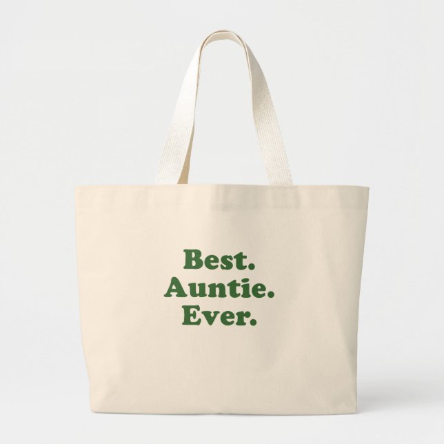 Best Auntie Ever Large Tote Bag (Front)