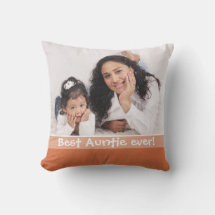 Best Auntie Ever Love You Most 2 Photo Terracotta Cushion
