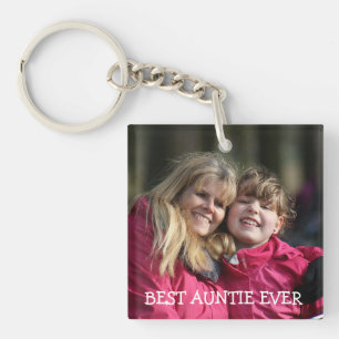 Best auntie ever Personalised Photo Key Chain