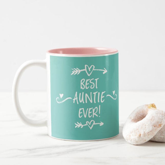 Best Auntie Ever Two-Tone Coffee Mug (With Donut)