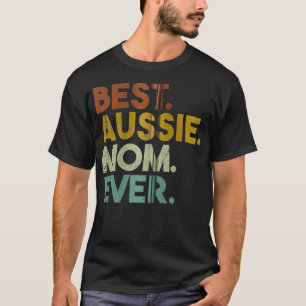 Best Aussie Mum Ever Retro Australian Shepherd Dog T-Shirt