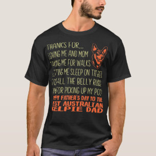 Best Australian Kelpie Father's Day Gift T-Shirt