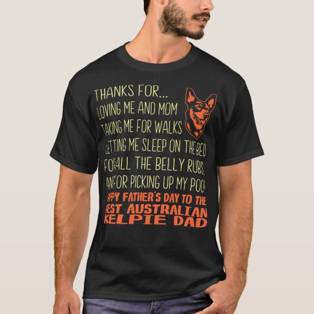Best Australian Kelpie Father's Day Gift T-Shirt (Front)