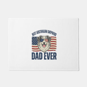 Best Australian Shepherd Dad Ever Patriotic Doormat