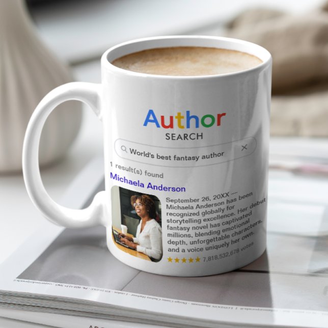 Best Author Ever Photo & Message Writer Gift Coffee Mug (Creator Uploaded)