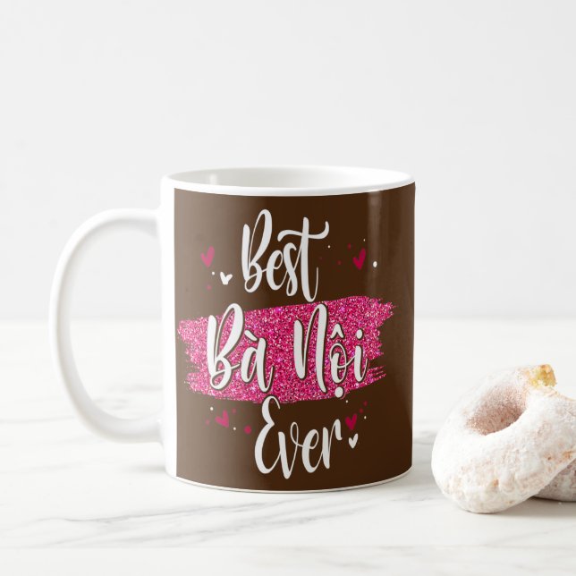 Best Ba Noi Ever Vietnamese Grandma Designs Coffee Mug (With Donut)