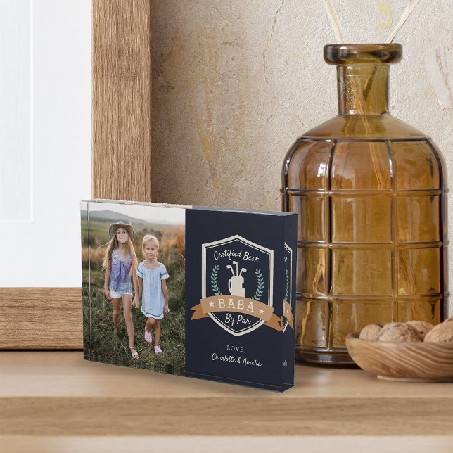 Best Baba By Par | Golf Grandpa Photo Block (Creator Uploaded)