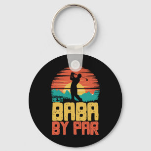 Best Baba By Par Golfing Golf Golfer Funny  Key Ring