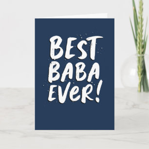 Best Baba Ever fun modern navy Father's Day Card