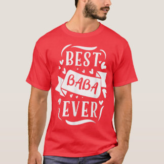 Best Baba Ever Grandma  Retro Grandpa Papa Fathers T-Shirt