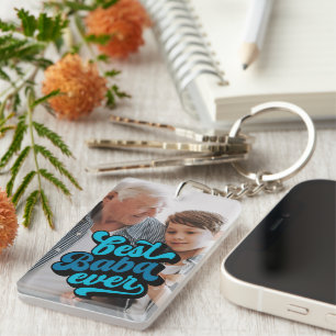 Best Baba Ever Grandpa Photo Key Ring