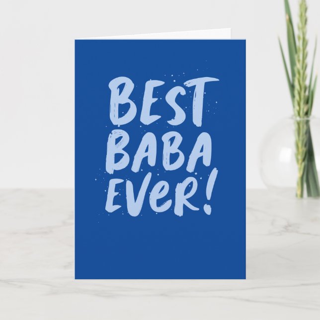 Best Baba Ever Greek trendy text Father's Day Card (Front)