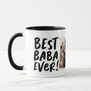 Best Baba Ever modern photo Greek Father's Day Mug