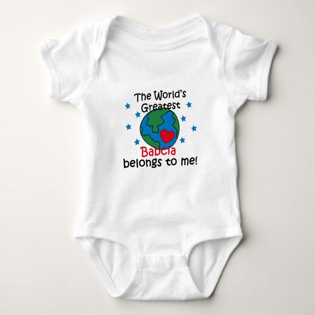 Best Babcia Belongs to me Baby Bodysuit (Front)
