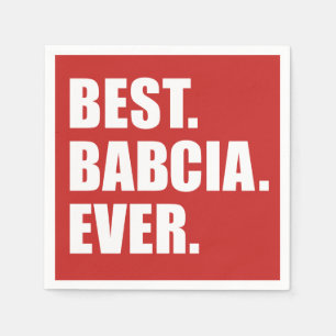 Best Babcia Ever Polish Grandmother Napkin