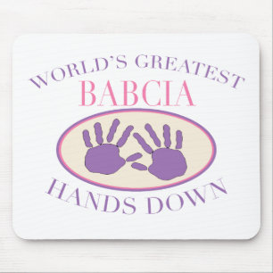 Best Babcia Hands Down T-shirt Mouse Pad