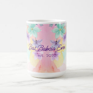 Best Babcia Mother's Day Bright Floral Coffee Mug