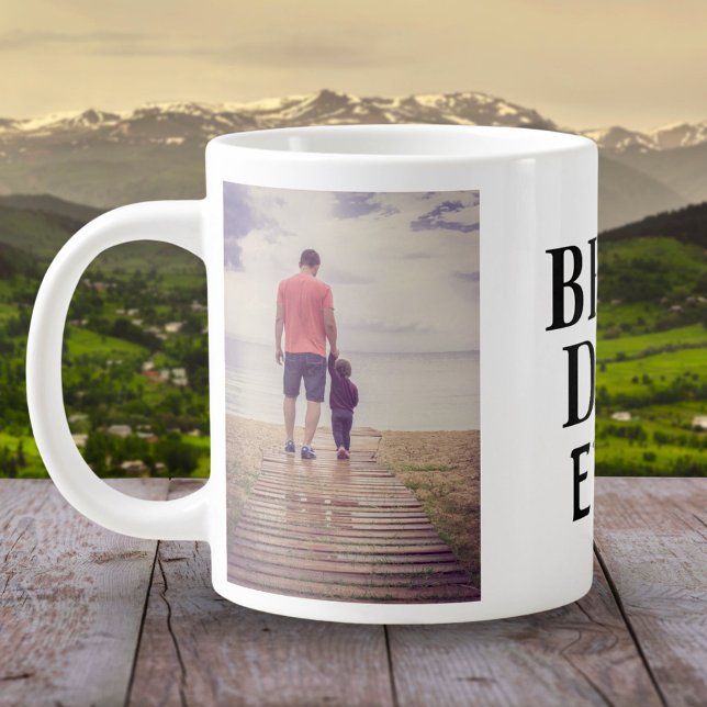 Best Bad Ever Father`s Day 2 Photo Collage  Large Coffee Mug (Creator Uploaded)