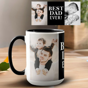 Best Bad Ever Father`s Day 2 Photo Collage  Mug