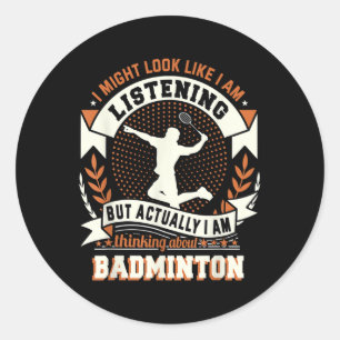Best Badminton Lover Badminton Coach Smash Classic Round Sticker