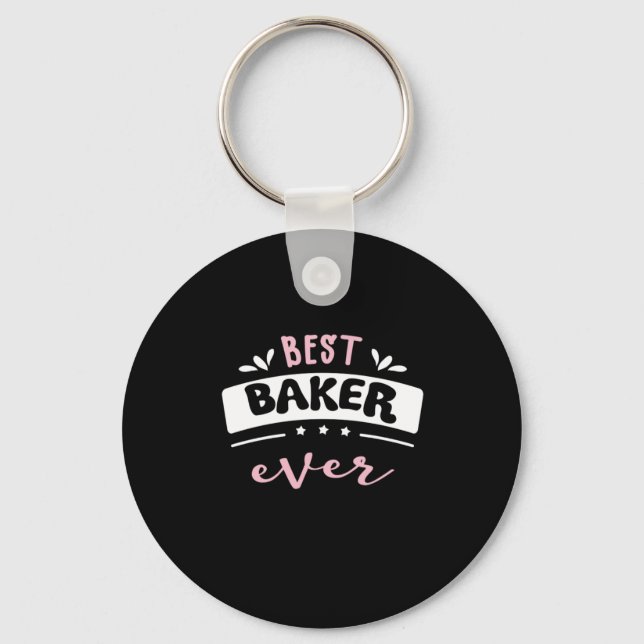 Best Baker Ever Gift Idea Key Ring (Front)