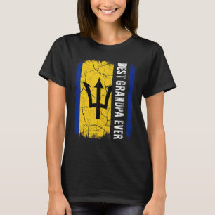 Best Barbadian Grandpa Ever Barbados Flag Father's T-Shirt