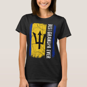 Best Barbadian Grandpa Ever Barbados Flag Father's T-Shirt