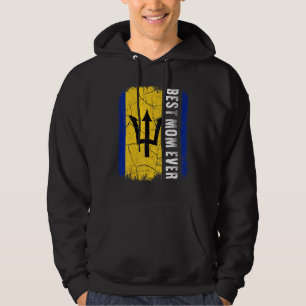 Best Barbadian Mum Ever Barbados Flag Mother's Day Hoodie