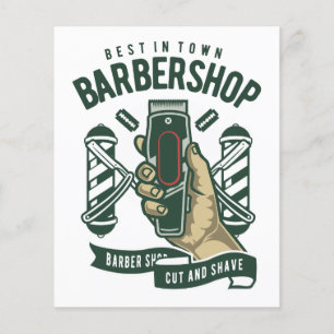 Best Barbershop Vintage Logo Flyer