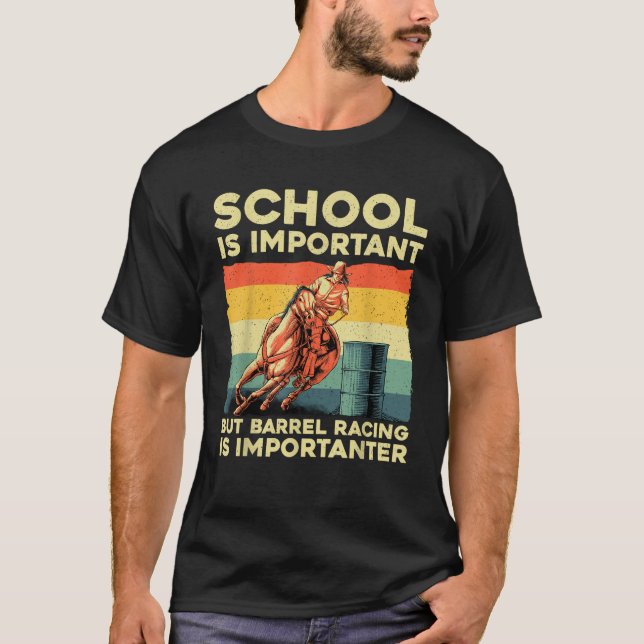 Best Barrel Racing Art For Men Women Kids Barrel R T-Shirt (Front)
