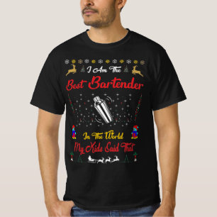 Best Bartender Christmas T-Shirt