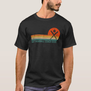 Best Baseball Coach Ever Baseball Team Coach Retro T-Shirt