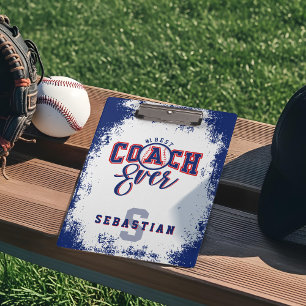 Best Baseball Coach Personalised Name & Monogram Clipboard