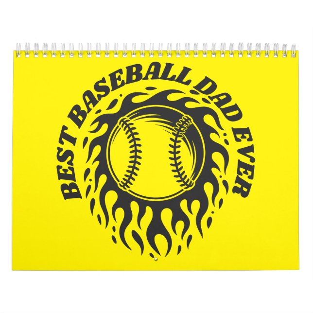 Best Baseball Dad Ever Calendar (Cover)
