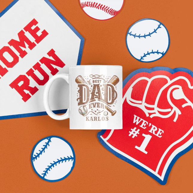 Best Baseball Dad Ever Father's Day Coffee Mug (Creator Uploaded)
