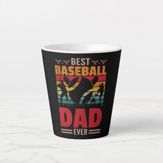 Best Baseball Dad Ever Latte Mug (Front)