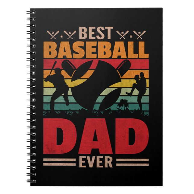 Best Baseball Dad Ever Notebook (Front)