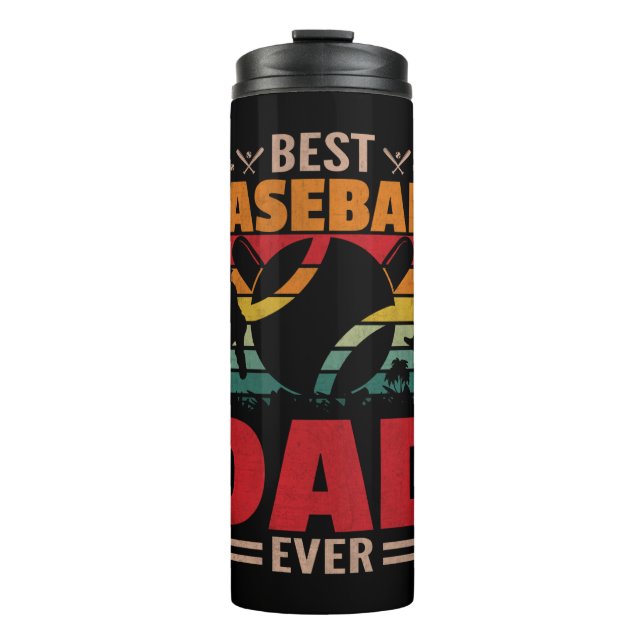 Best Baseball Dad Ever Thermal Tumbler (Front)