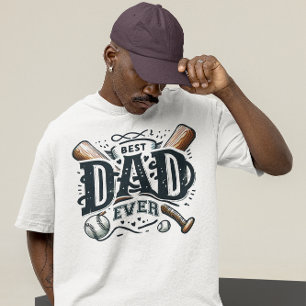 Best Baseball Dad Ever Tri-Blend Shirt