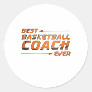 Best Basketball Coach Ever Classic Round Sticker