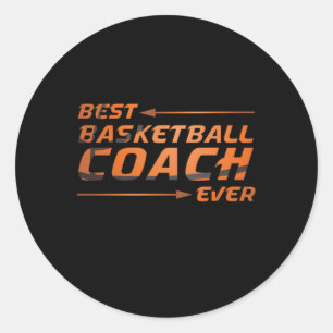 Best Basketball Coach Ever Classic Round Sticker