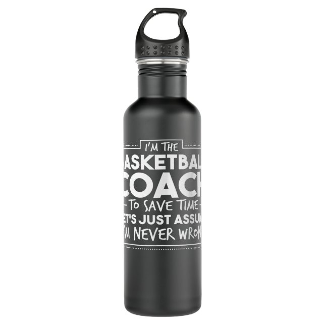 Best Basketball Coach Funny Teams Men Women 710 Ml Water Bottle (Front)