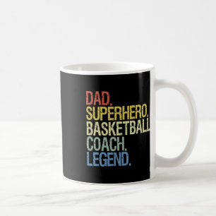 Best Basketball Dad Coach Ever Retro Fathers Day B Coffee Mug