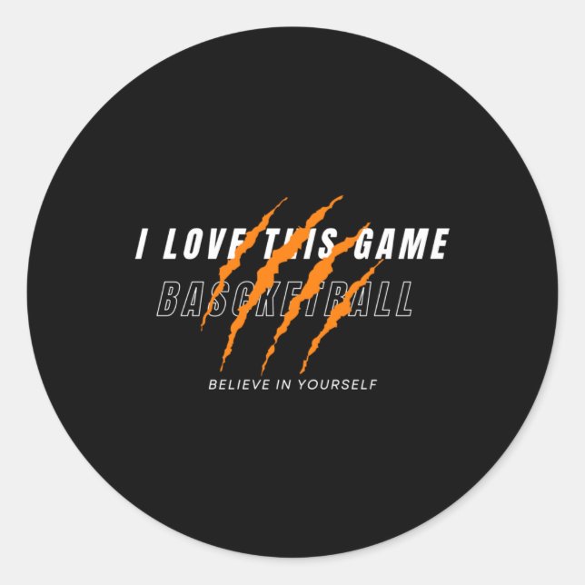 Best Basketball Lovers  Classic Round Sticker (Front)