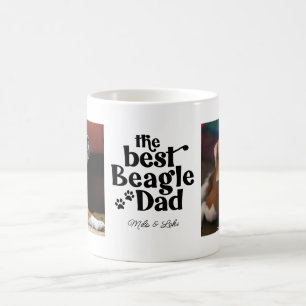Best Beagle Dad 2 Photo Template  Coffee Mug