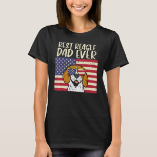 Best Beagle Dad Ever Flag Patriotic Dog Lover Owne T-Shirt