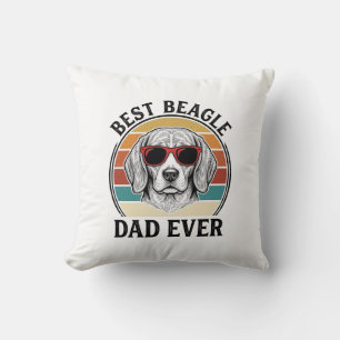 Best Beagle Dad Ever Vintage Beagle Shirt Design_1 Cushion